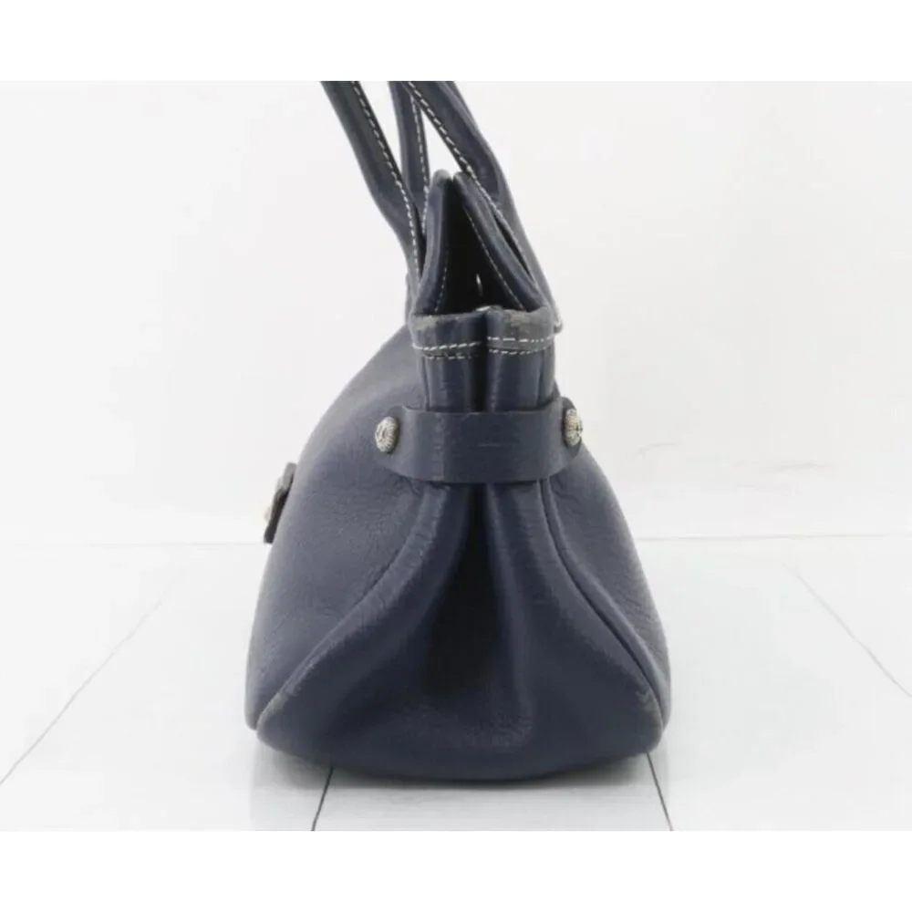 Salvatore Ferragamo Blue Leather Handbag